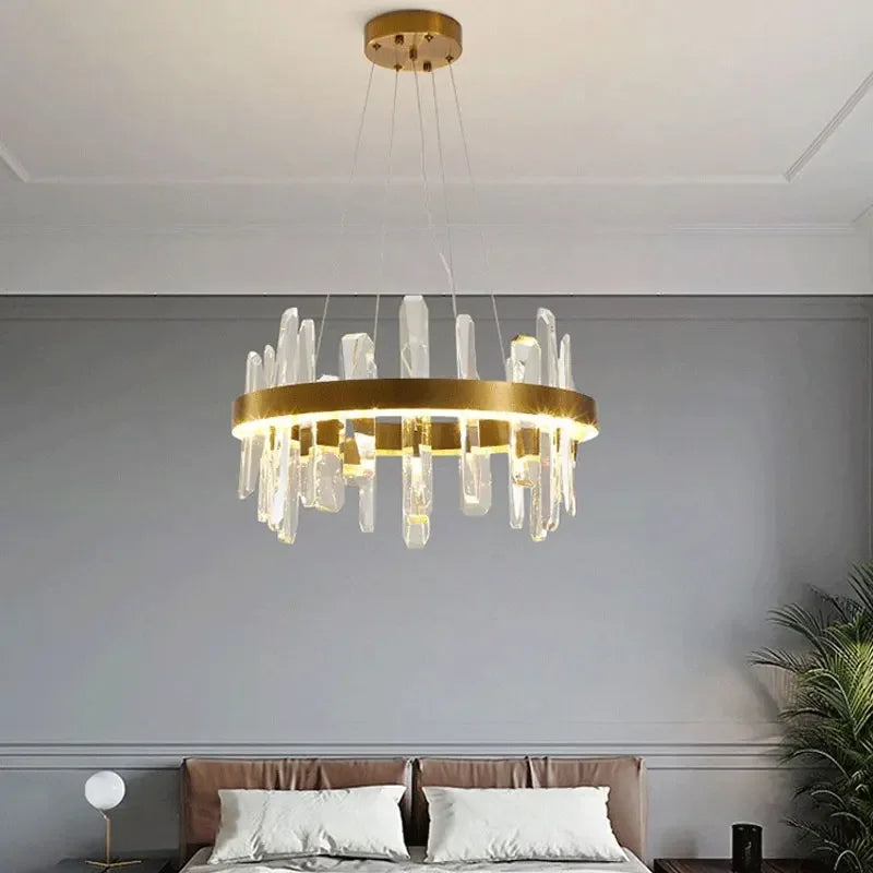 Crystal Stainless Steel Chandelier Daivex