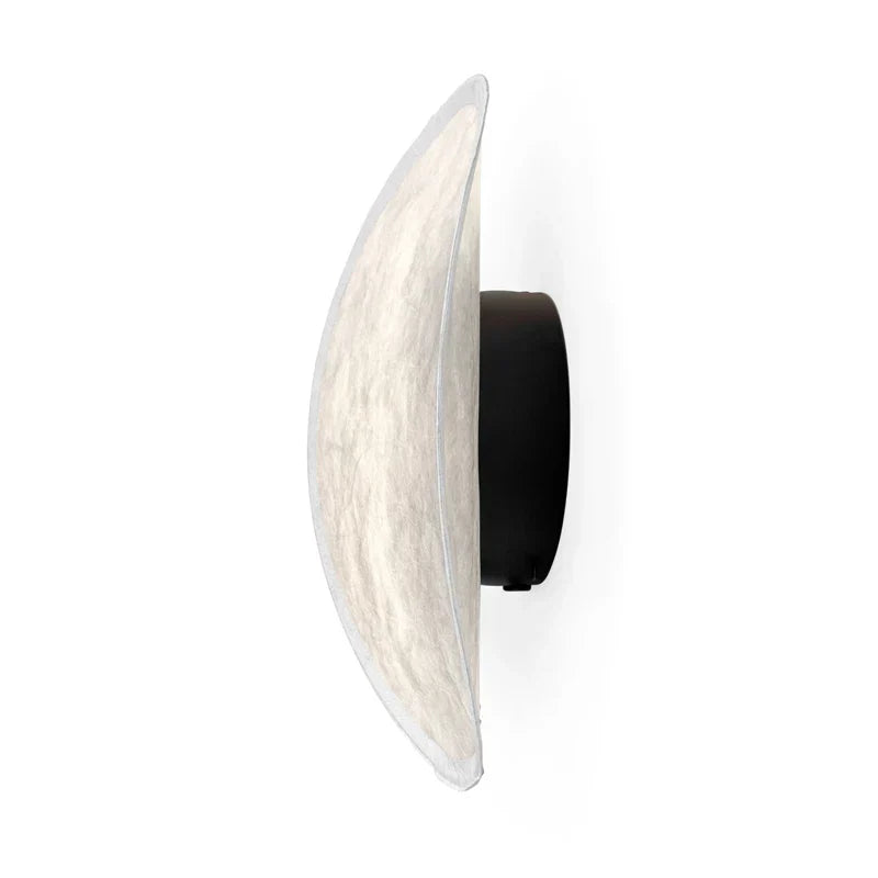 Tenzora wall sconce side profile, Black backplate