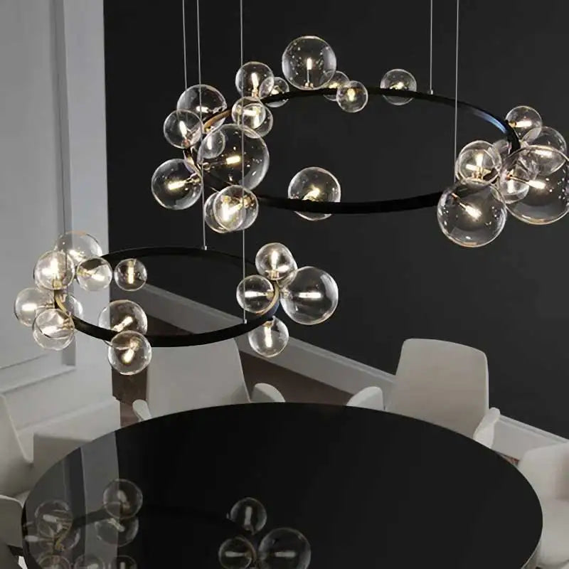 Hand Blown Glass Chandelier Cerion – Lifestyle View 4