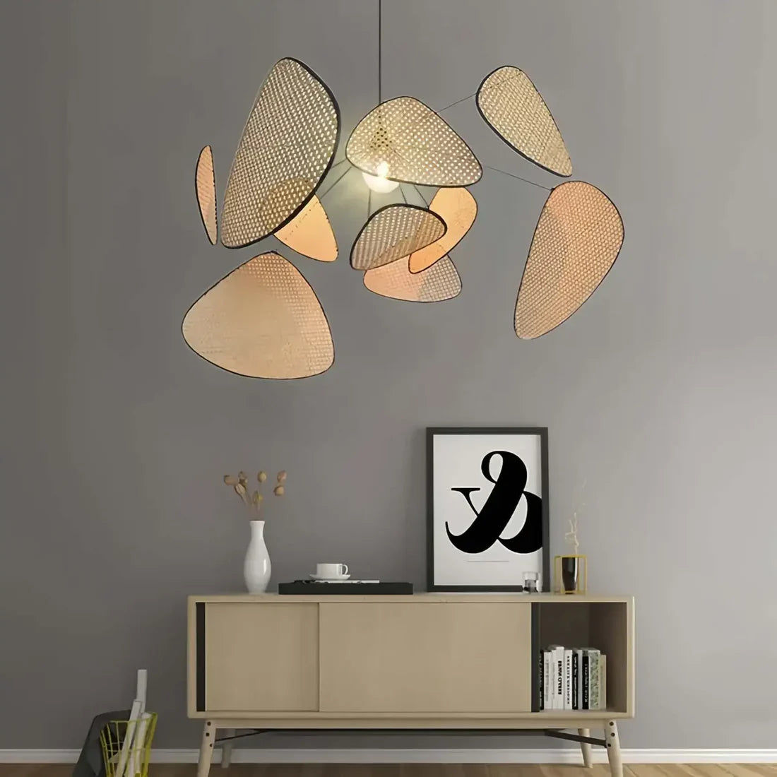 Handwoven Rattan Cluster Chandelier – Canopex – Product Detail 5