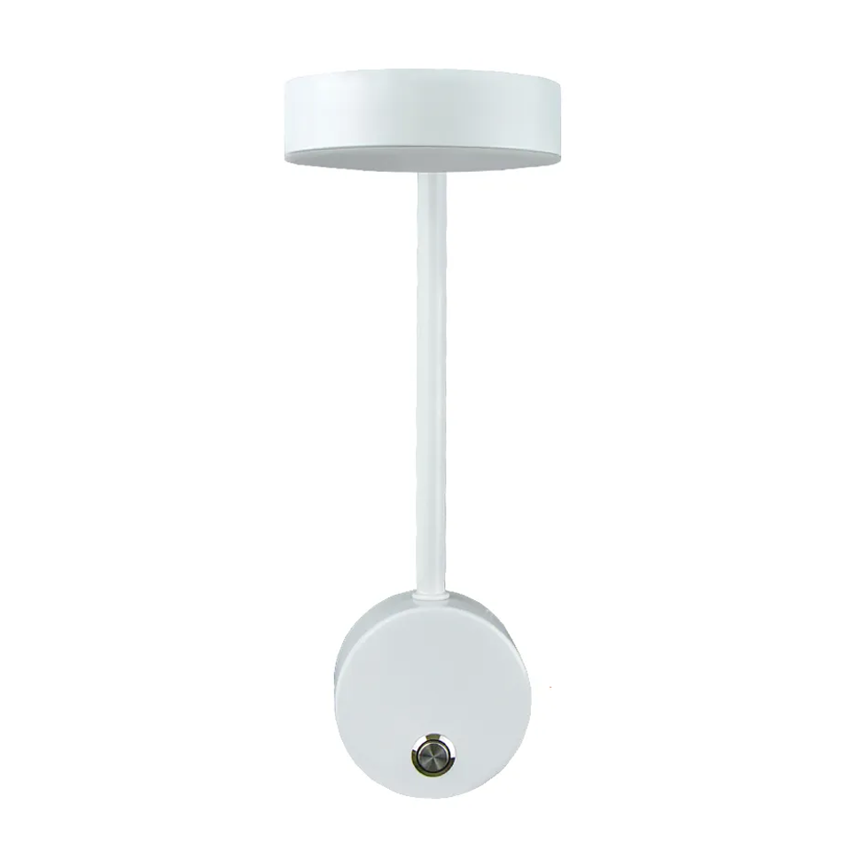 Pivoting Aluminum Disc Wall Sconce Alerion – White Finish
