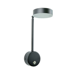 Pivoting Aluminum Disc Wall Sconce Alerion – Black Finish