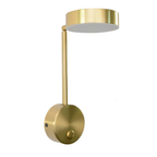 Pivoting Aluminum Disc Wall Sconce Alerion – Gold Finish