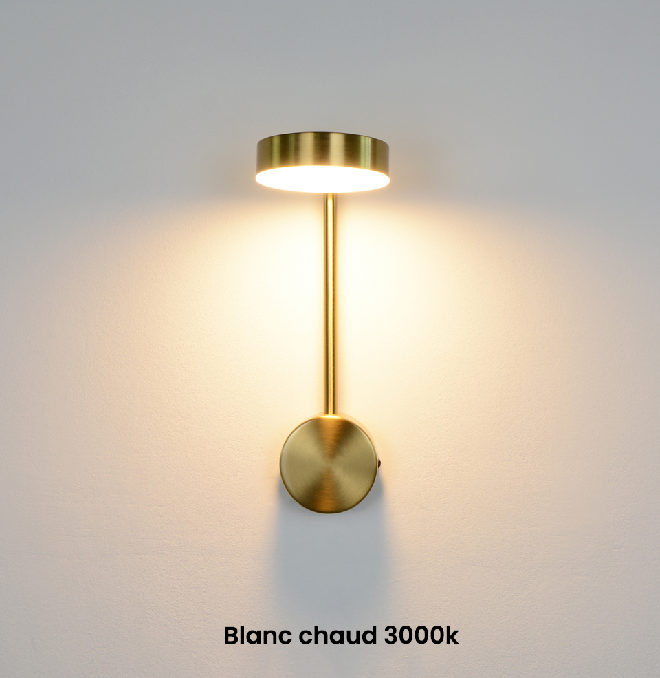 Pivoting Aluminum Disc Wall Sconce Alerion – White Finish