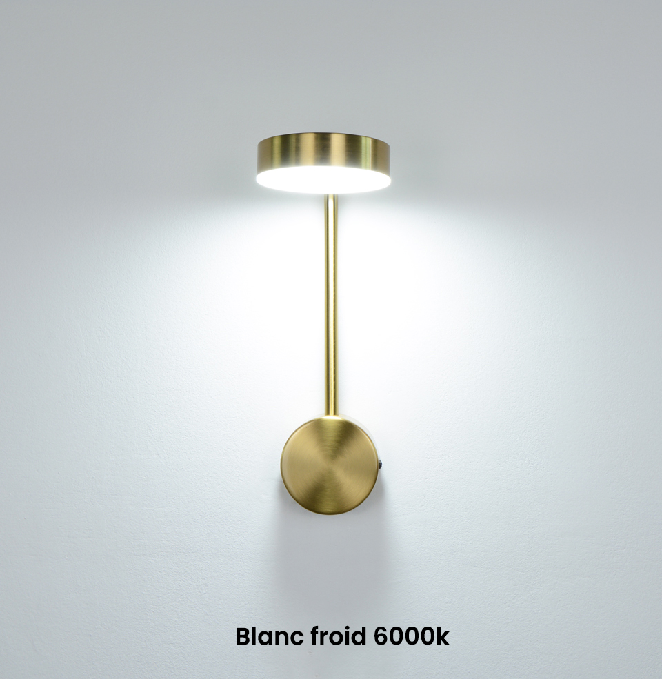 Pivoting Aluminum Disc Wall Sconce Alerion – White Finish
