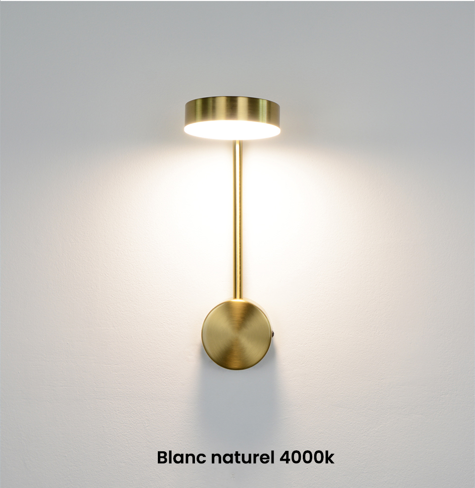 Pivoting Aluminum Disc Wall Sconce Alerion – White Finish