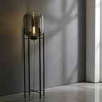Smoked Glass Globe Floor Lamp Crucero – Hero Shot