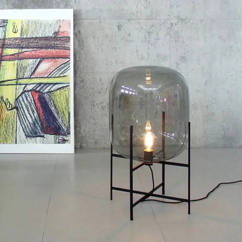 Smoked Glass Globe Floor Lamp Crucero – Product Detail 7