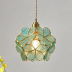 Handblown Floral Glass Pendant Light – Acelindor – Product Detail 9