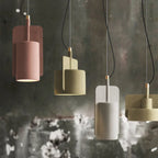 Nordic Industrial Geometric Pendant Light Kvaelindra – mixed silhouettes and colors grouped