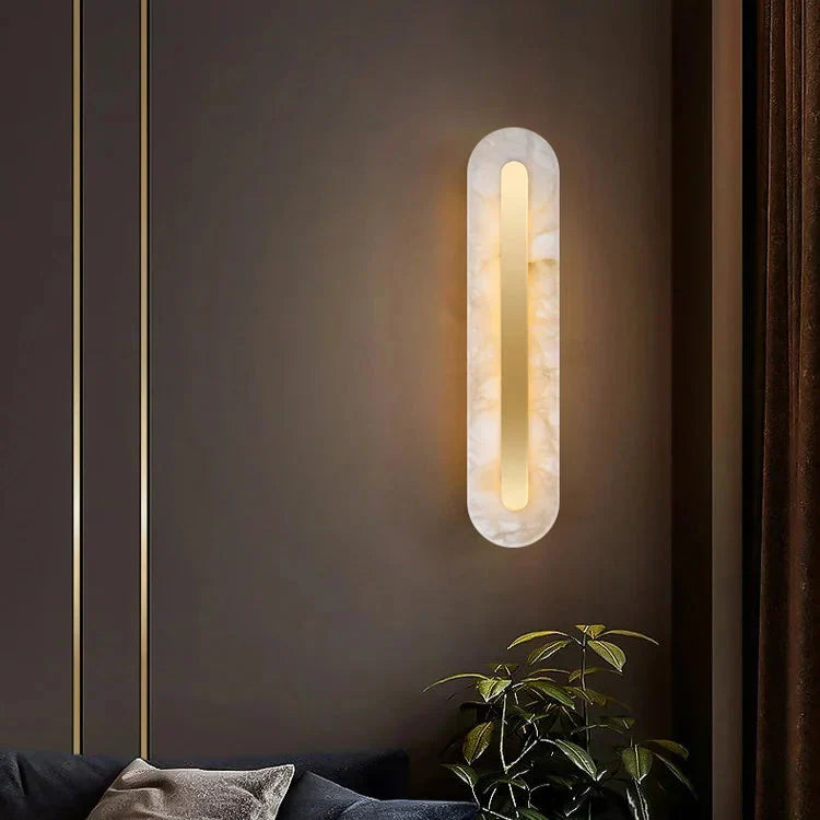 Hand-Finished Copper Marble Wall Sconce Helvor – Product Detail 11