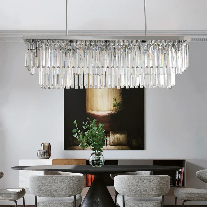 Stainless Steel Linear Chandelier Corveaux – Hero Shot