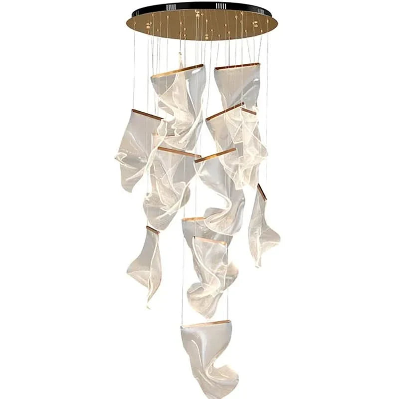 Grand Sculptural Chandelier Areva – Cascading Acrylic Shades – Product Detail 6