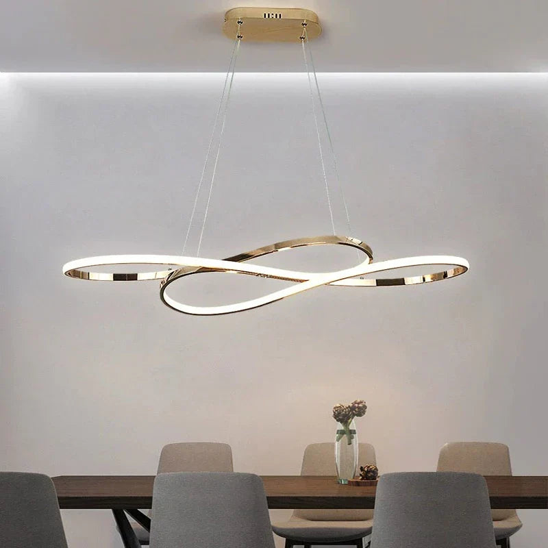 Refined Aluminium Linear Pendant Light Cemura – Hero Shot