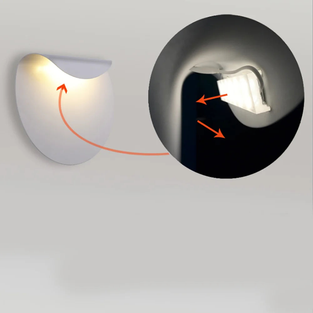 Refined Lightweight Aluminum Wall Sconce Meridox – Integrated LED Detail