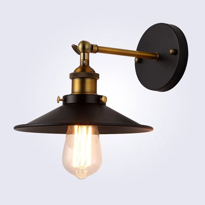 Vintage Brass Cone Wall Sconce Brimwell – Lifestyle View 2