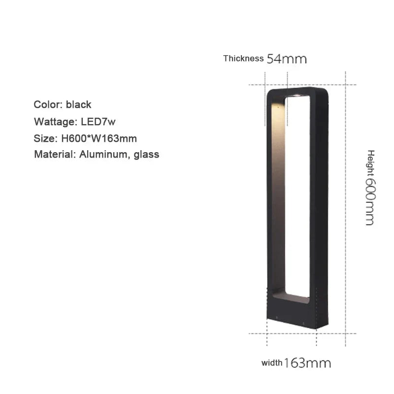 Sculptural Aluminum Arc Outdoor Light Ersello – Lifestyle View 3