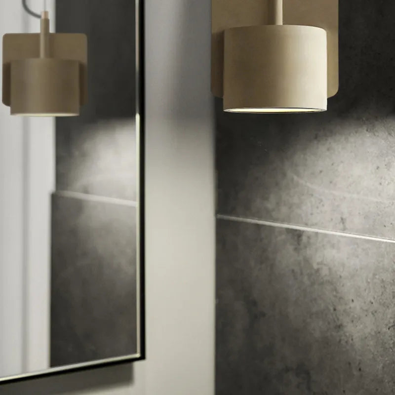 Nordic Industrial Geometric Pendant Light Kvaelindra – Mustard Yellow close-up detail