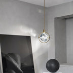 Geometric Ring Statement Pendant Light Cemora – Lifestyle View 4