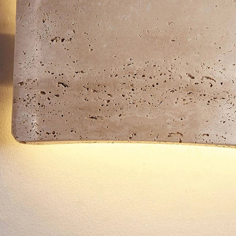 Wabi-Sabi Travertine Stone Wall Sconce – Emondra