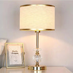 Gold Crystal-Accent Table Lamp Celendor – Close-Up Detail
