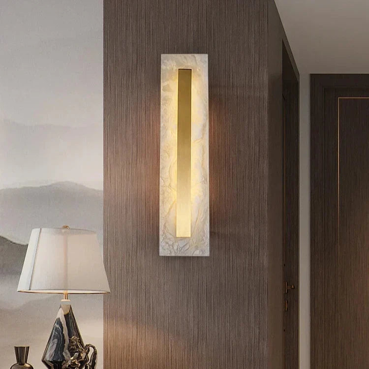 Hand-Finished Copper Marble Wall Sconce Helvor – Product Detail 13