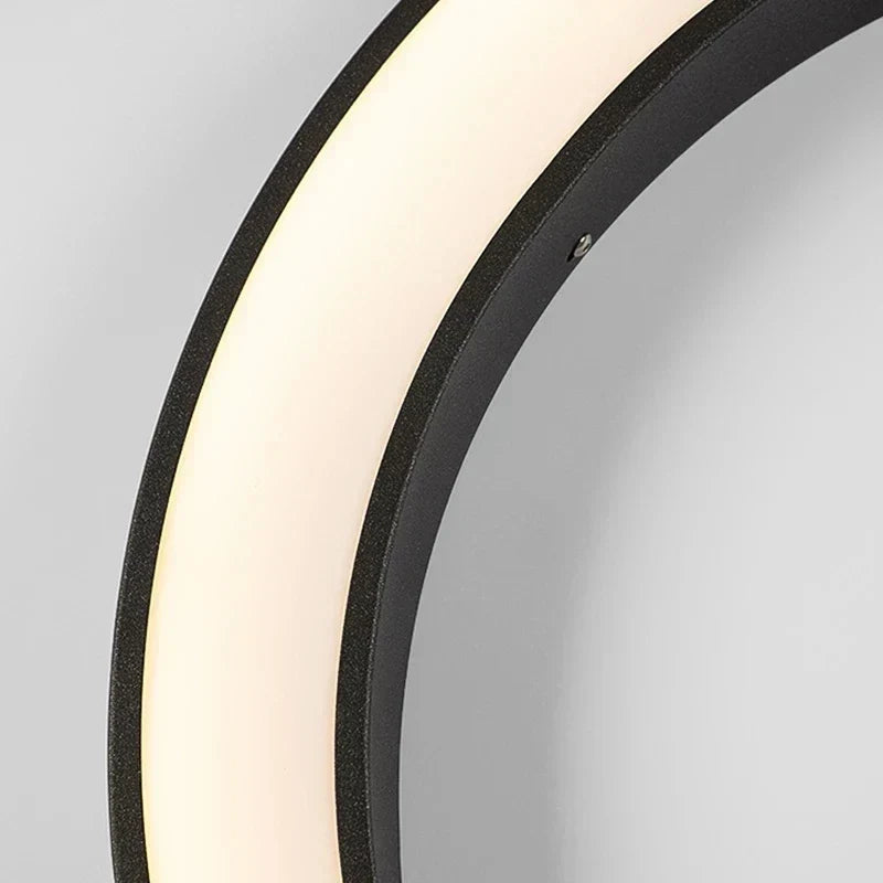 Muralion Brushed Steel Ring Outdoor Wall Light