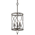 Vintage Wire Cage Drum Chandelier Kuvelora – Black Finish, Studio View