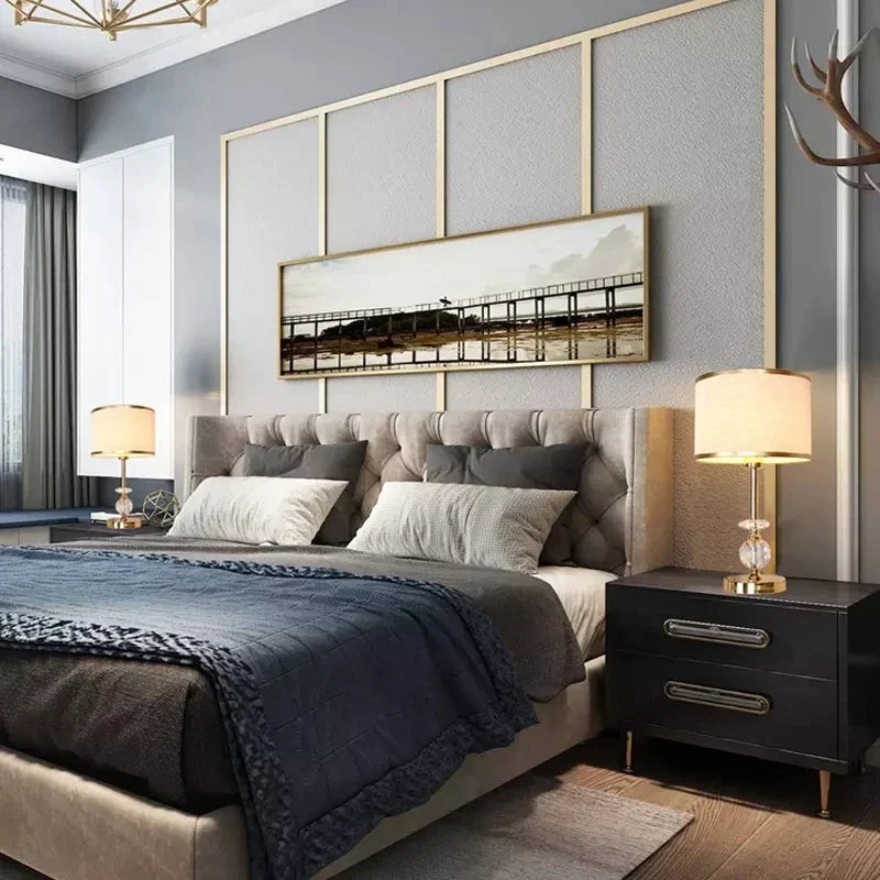 Gold Crystal-Accent Table Lamp Celendor – Paired Lifestyle