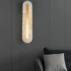 Hand-Finished Copper Marble Wall Sconce Helvor – Hero Shot