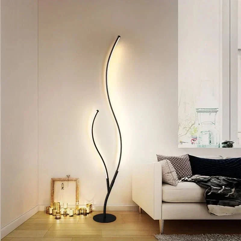 Sinuous Aluminium Branch Floor Lamp Ativo – Hero Shot