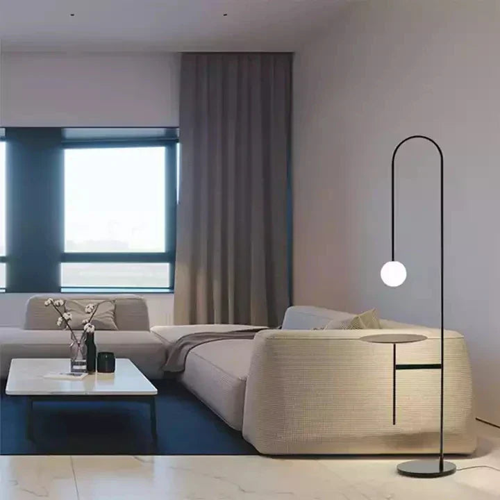 Slender Minimalist Floor Lamp Celmora – Lifestyle View 4