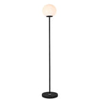 Celnox floor lamp - detail view of the opal glass globe