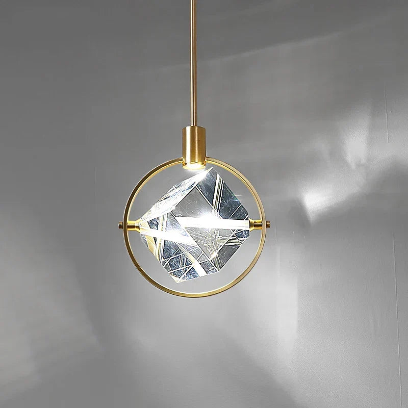 Geometric Ring Statement Pendant Light Cemora – Hero Shot
