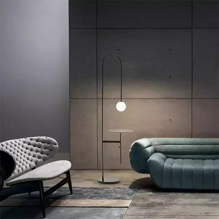 Slender Minimalist Floor Lamp Celmora – Lifestyle View 3