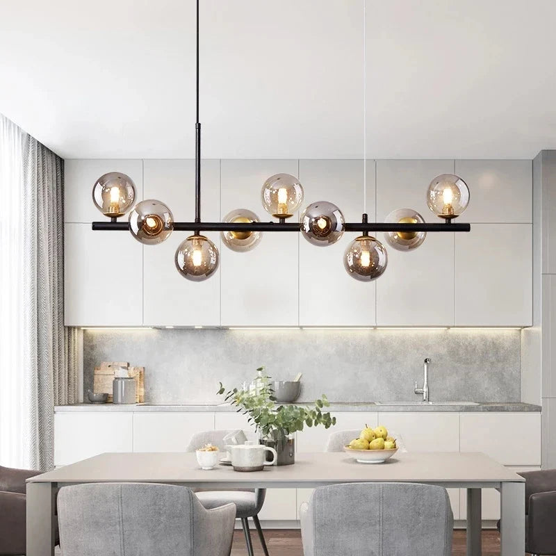 Modern Metal Cluster Chandelier Helindros – Lifestyle View 4