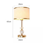 Gold Crystal-Accent Table Lamp Celendor – Dimensions