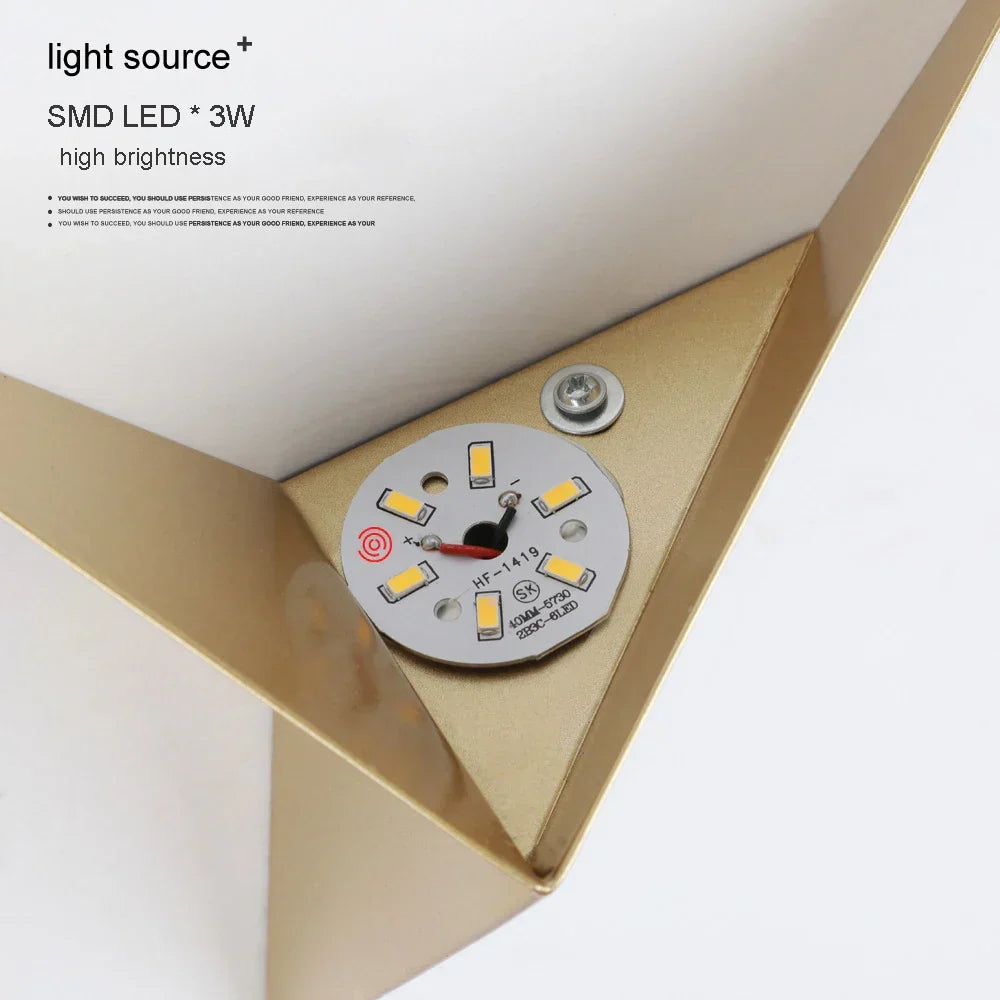 Geometric Triangular Gold Wall Sconce Kalmon – Hero Shot