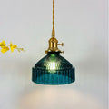 Ribbed Glass Flat Cone Pendant Light – Bcelindra – Hero Shot