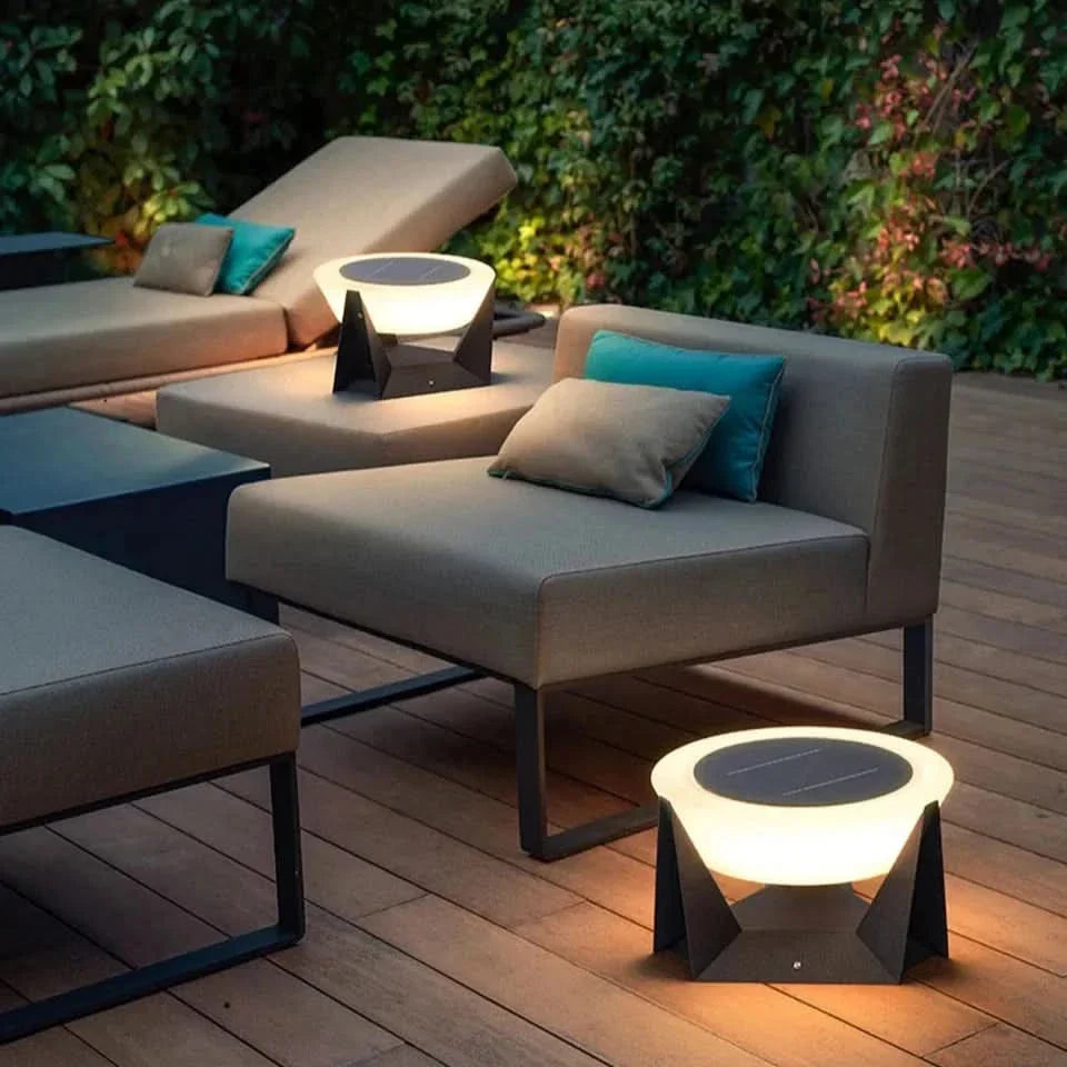 Faceted Stainless Steel Solar Garden Light – Barevo – Lifestyle Among Greenery