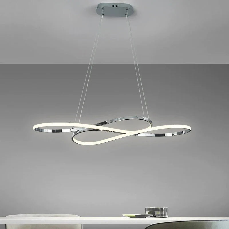 Refined Aluminium Linear Pendant Light Cemura – Lifestyle View 3