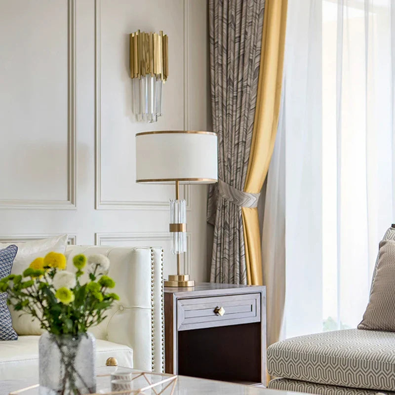 Minimalist Fabric Shade Table Lamp Velantis – Hero Shot