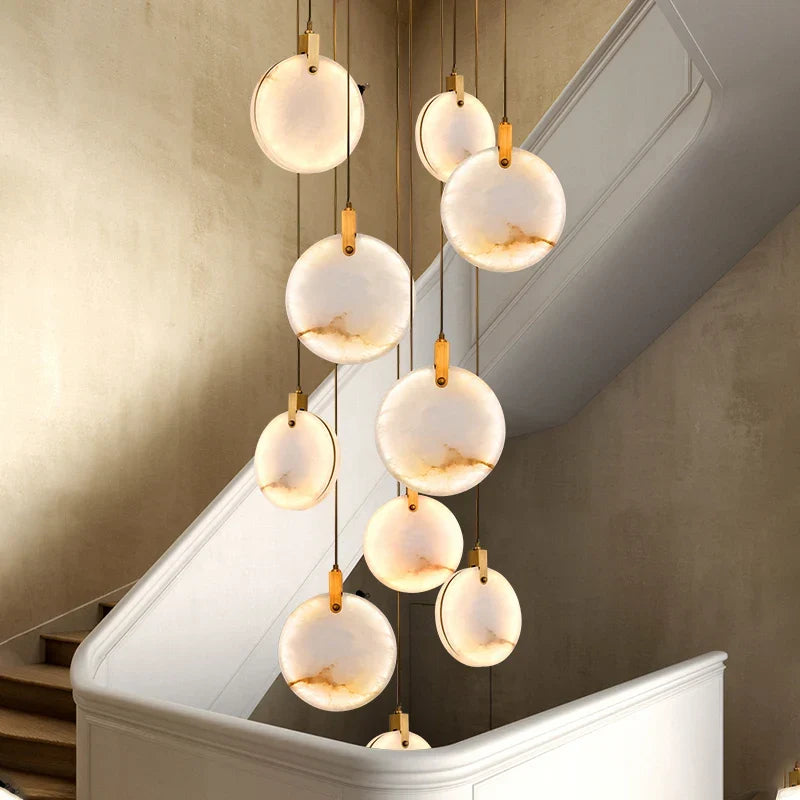 Hand-Finished Alabaster Cluster Chandelier Lalvex – 5-Light Configuration