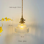 Ribbed Glass Flat Cone Pendant Light – Bcelindra – Lifestyle View 2