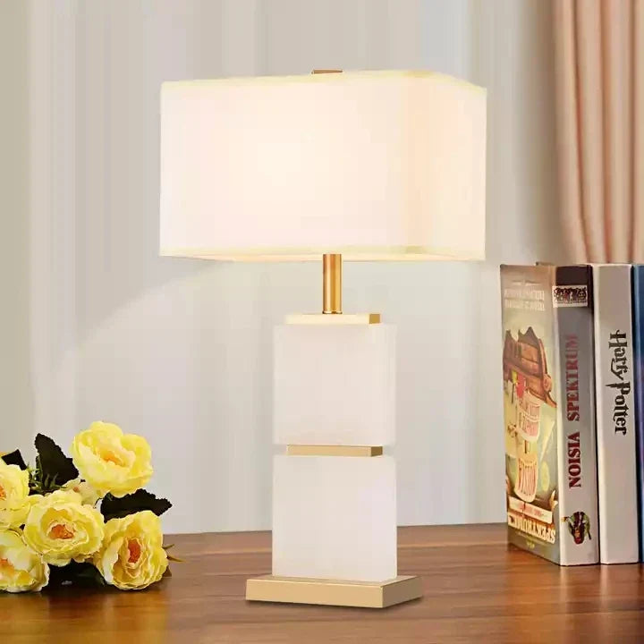 Clean-Lined Sculptural Table Lamp Celdon – Lifestyle View 3