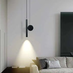 Sculptural Aluminum Rod and Disc Pendant Light Dalneth – Living Room