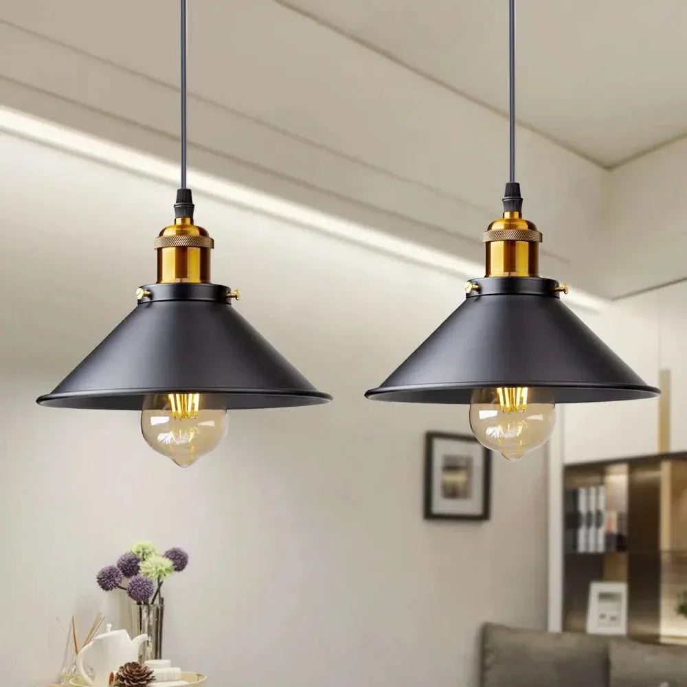 Industrial Painted Iron Cone Pendant Light Conavex – Hero Shot