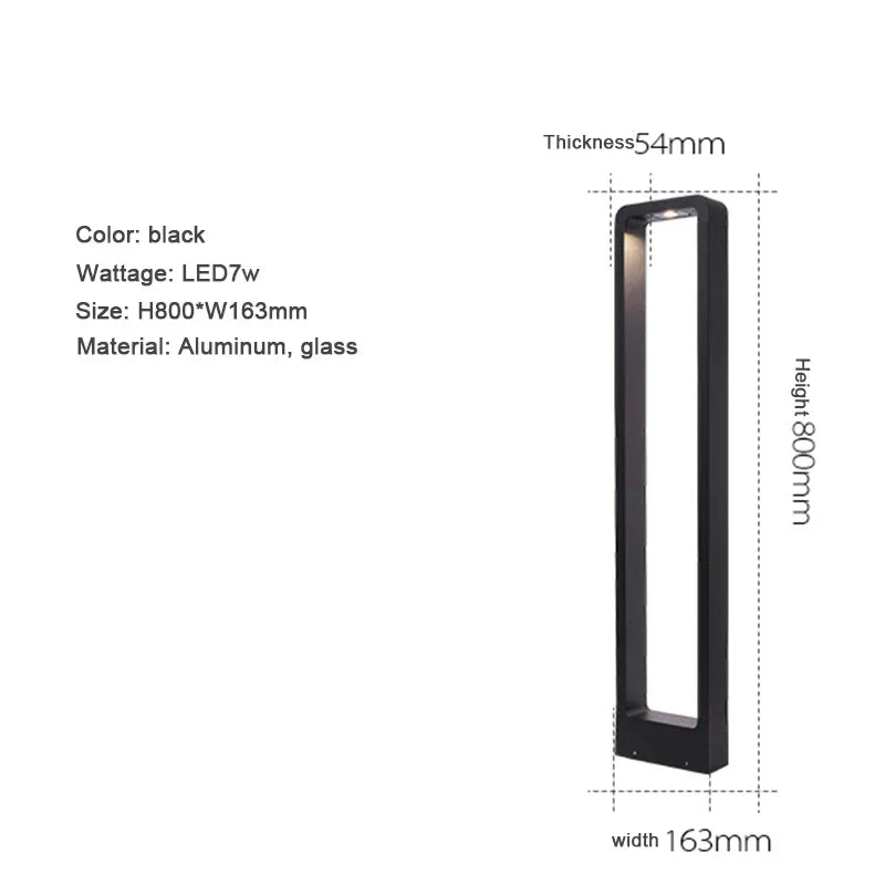 Sculptural Aluminum Arc Outdoor Light Ersello – Product Detail 5