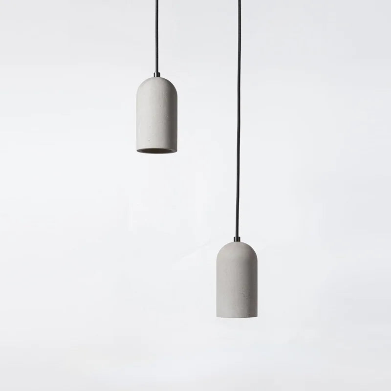 Nordic Concrete Bullet Pendant Light Hvaeloria – Lifestyle View 4