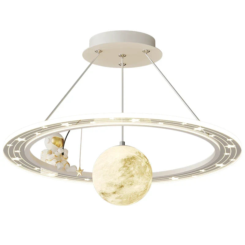 Stellion cosmic astronaut pendant light, White finish, studio shot